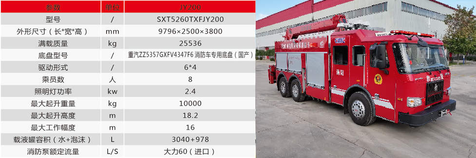 JY200型抢险救援消防车